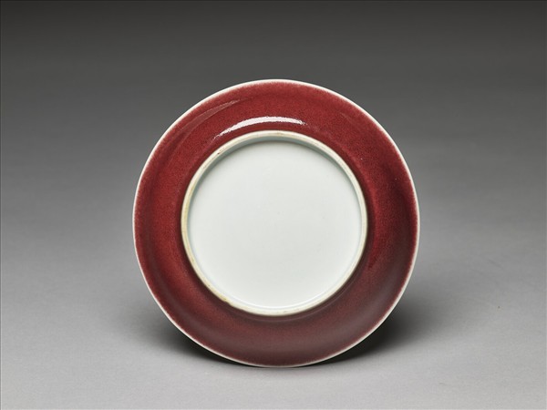 霽紅釉盤