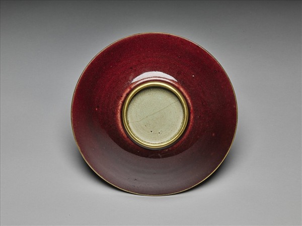 寶石紅釉碗