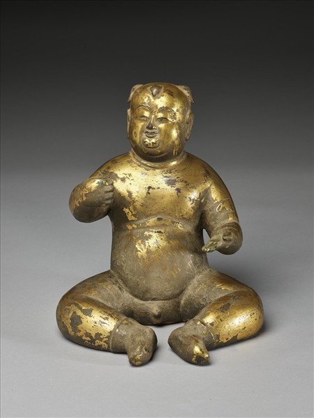 銅鍍金童子