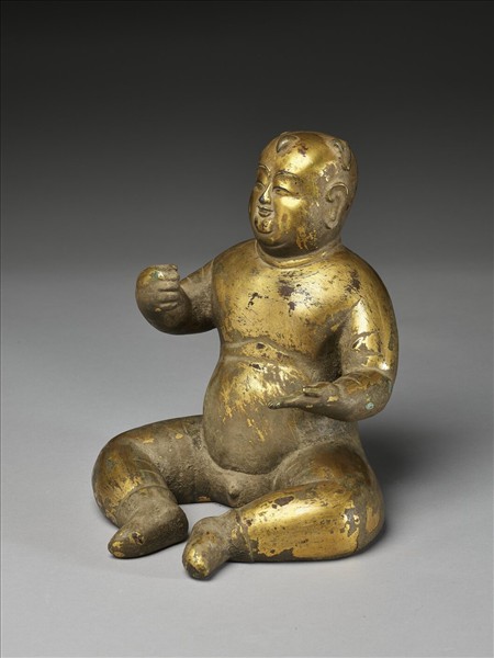 銅鍍金童子
