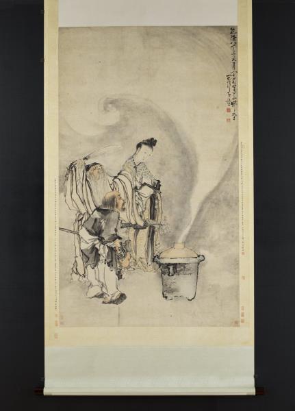 清黃慎煉丹圖　軸