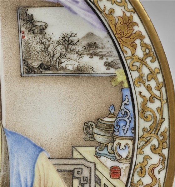 琺瑯彩課子圖碟