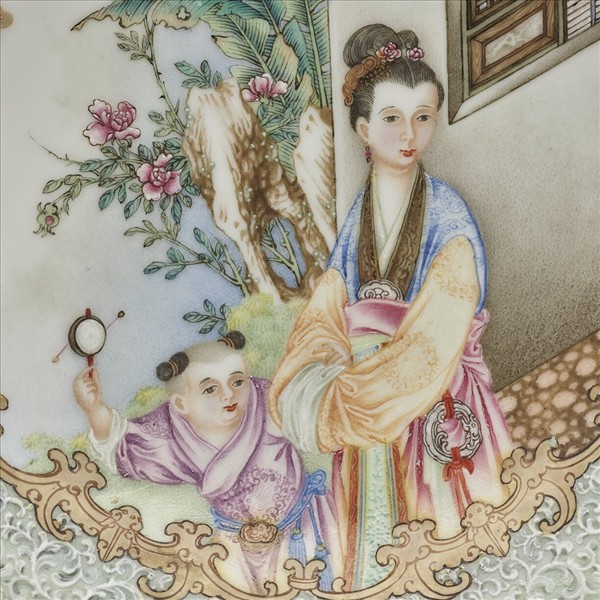 琺瑯彩課子圖碟