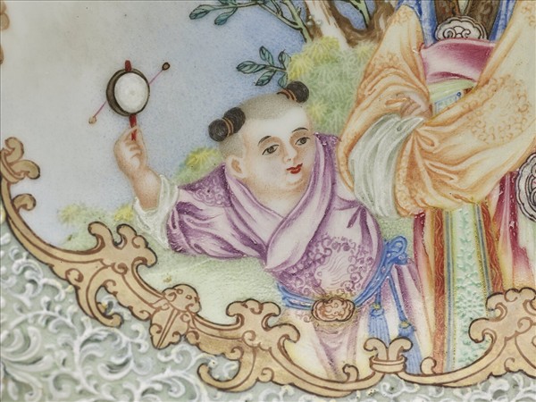 琺瑯彩課子圖碟