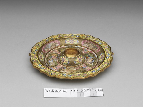 金胎西洋畫琺瑯盤