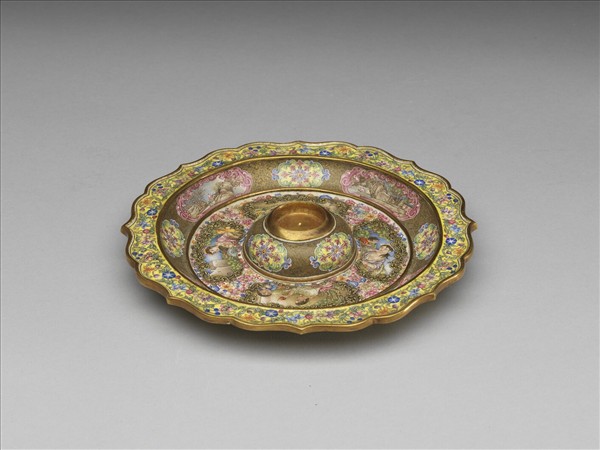 金胎西洋畫琺瑯盤