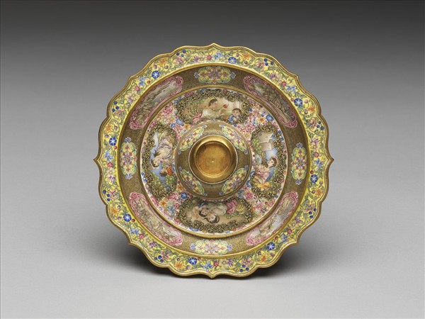 金胎西洋畫琺瑯盤