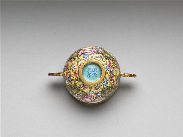 金胎西洋畫琺瑯杯