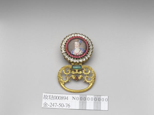 西洋銅鍍金鑲畫琺瑯人物帶頭