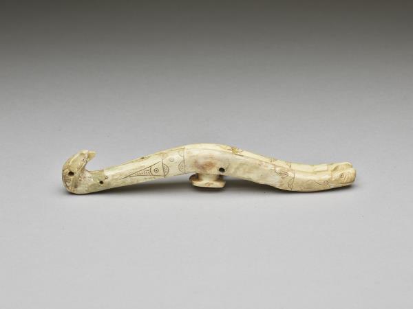 骨雙拼龍紋帶鉤