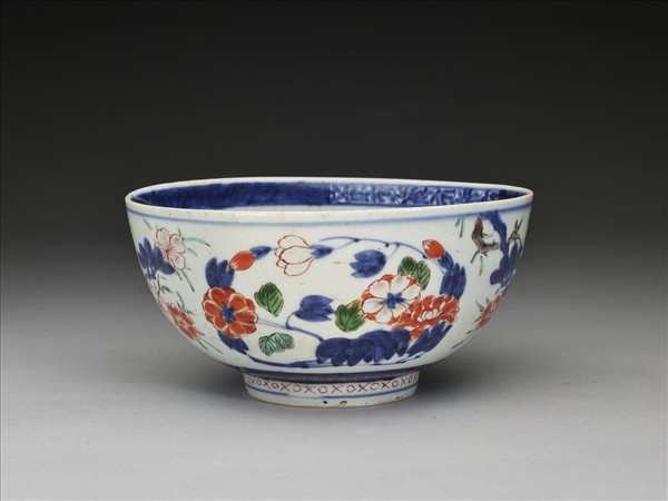 有田窯 青花五彩櫻花紋碗