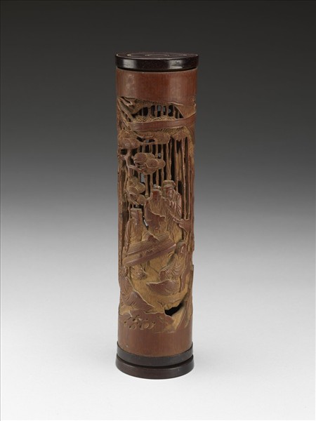 竹雕竹林七賢香熏