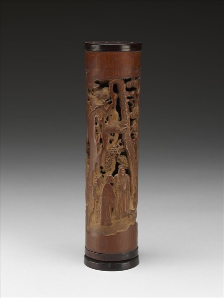 竹雕竹林七賢香熏