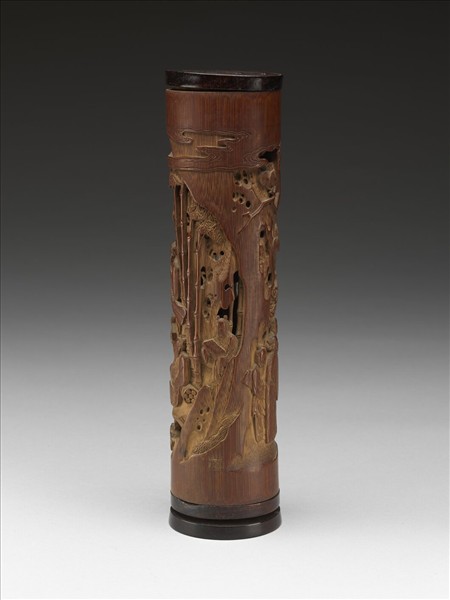 竹雕竹林七賢香熏