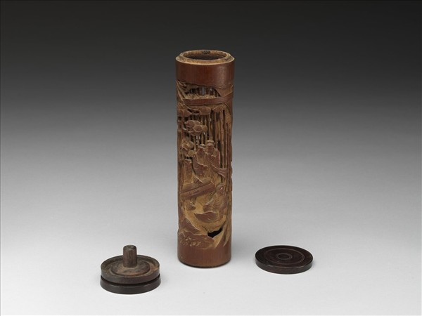 竹雕竹林七賢香熏