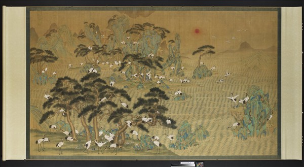 清張愷張維明松鶴圖　軸