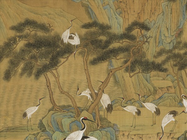 清張愷張維明松鶴圖　軸