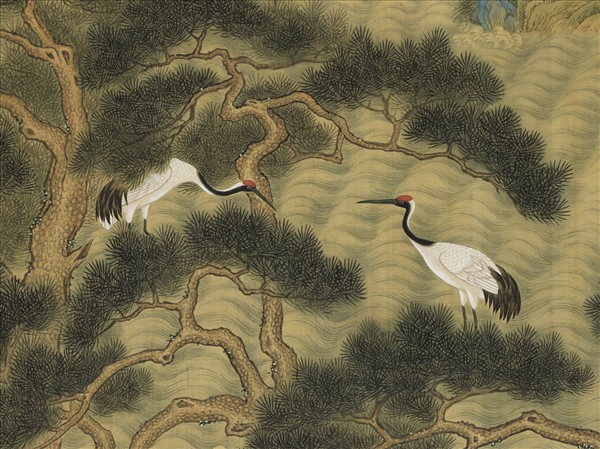 清張愷張維明松鶴圖　軸