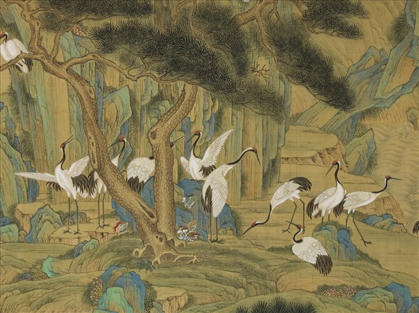 清張愷張維明松鶴圖　軸