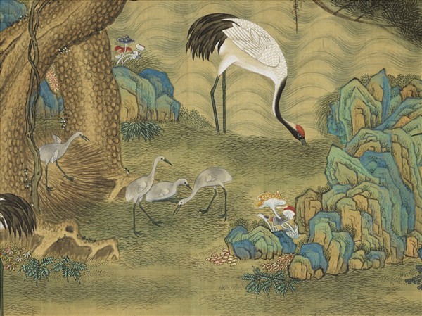 清張愷張維明松鶴圖　軸