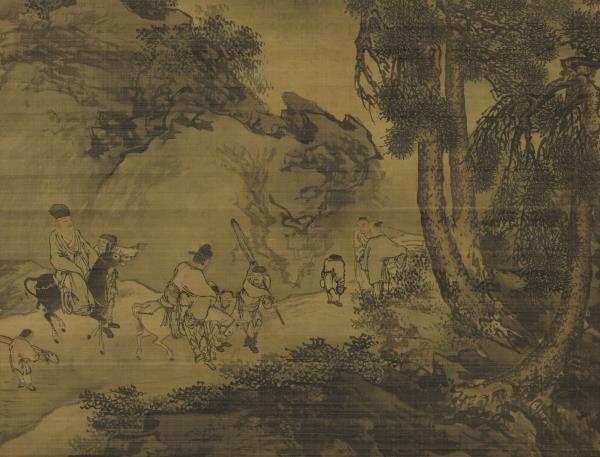 明戴進春酣圖　軸