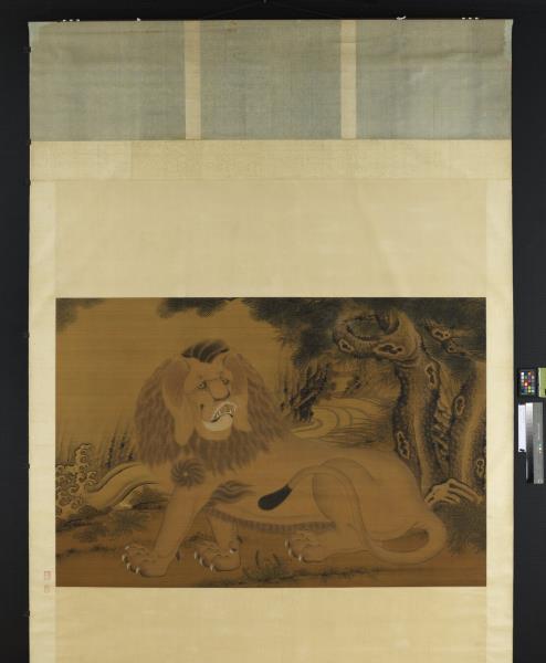 清人狻猊圖　軸