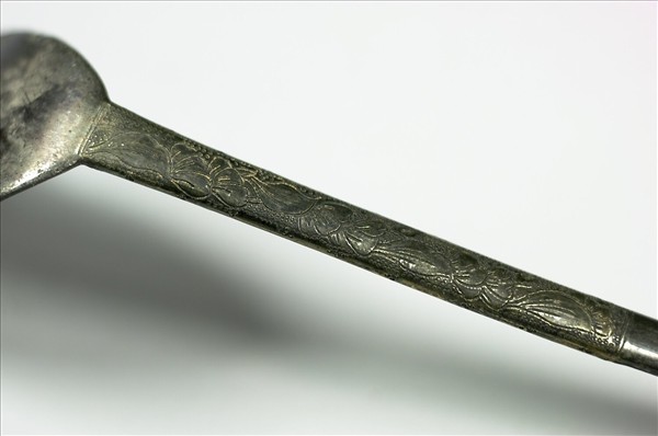 鎏金花葉紋銀匙