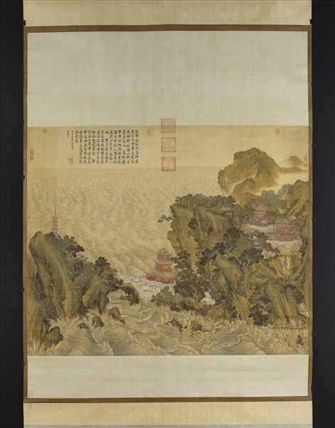 清金廷標畫仙山樓閣　軸