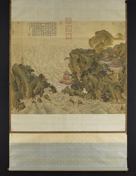 清金廷標畫仙山樓閣　軸