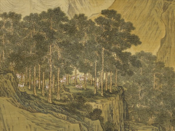 清金廷標畫仙山樓閣　軸