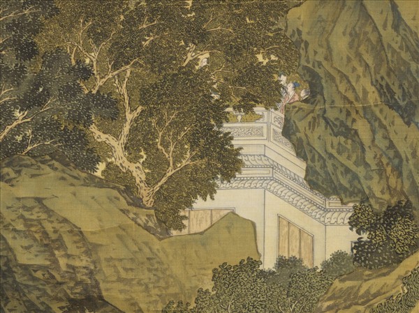 清金廷標畫仙山樓閣　軸