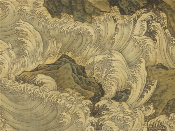 清金廷標畫仙山樓閣　軸