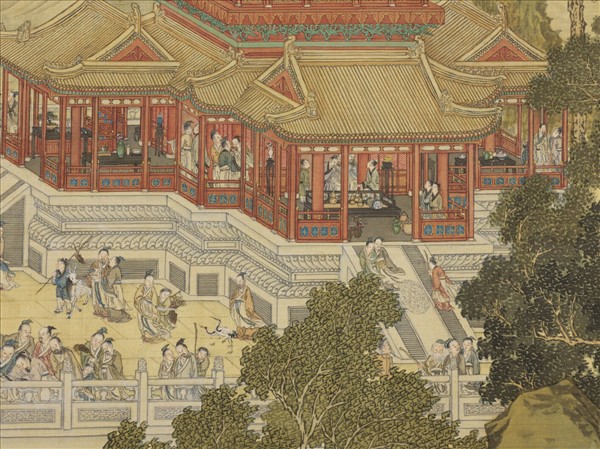 清金廷標畫仙山樓閣　軸