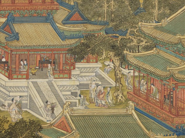 清金廷標畫仙山樓閣　軸