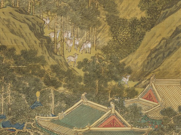 清金廷標畫仙山樓閣　軸