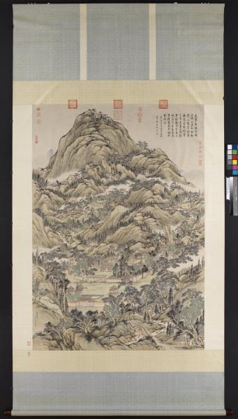 清錢維城棲霞全圖　軸