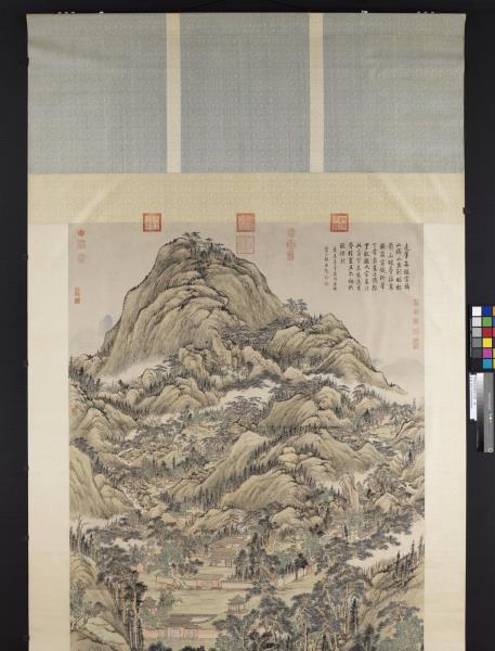 清錢維城棲霞全圖　軸