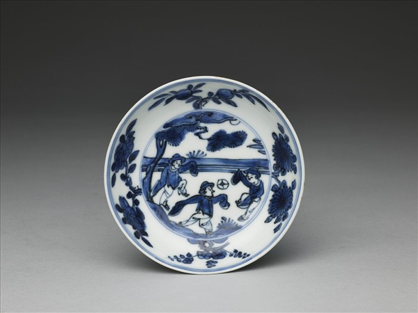 青花嬰戲圖碟