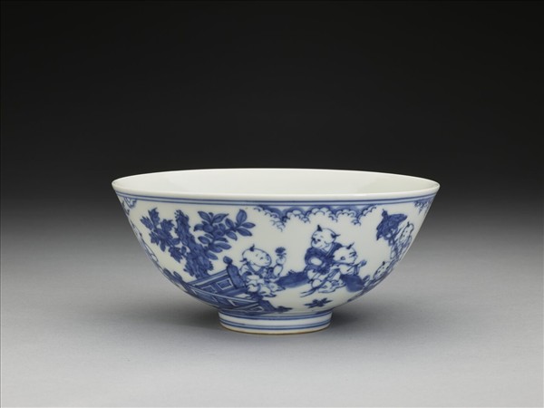 青花嬰戲圖碗