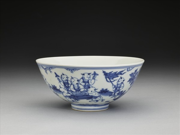 青花嬰戲圖碗