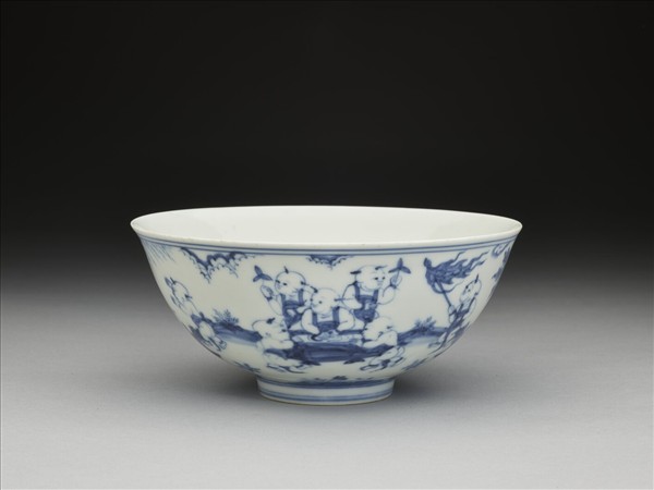 青花嬰戲圖碗