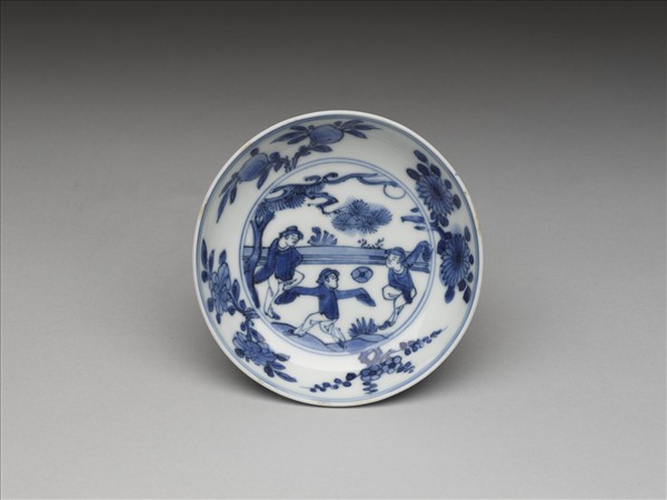 青花嬰戲圖碟