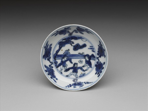 青花嬰戲圖碟