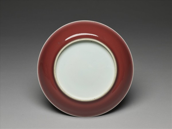 霽紅釉盤