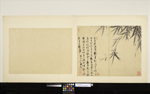 元吳鎮墨竹　冊　墨竹（四）