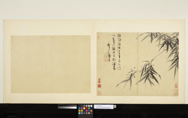 元吳鎮墨竹　冊　墨竹（八）