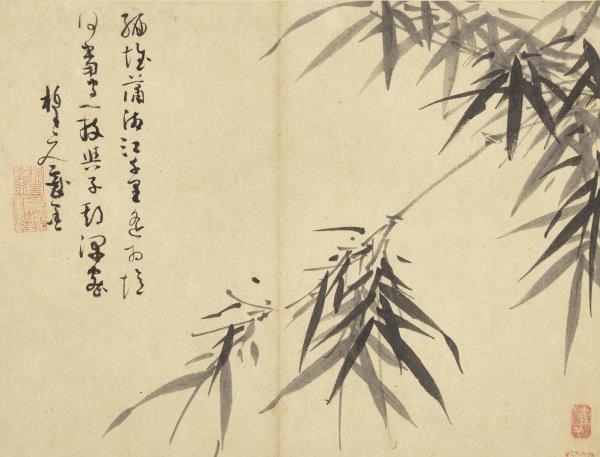 元吳鎮墨竹　冊　墨竹（八）