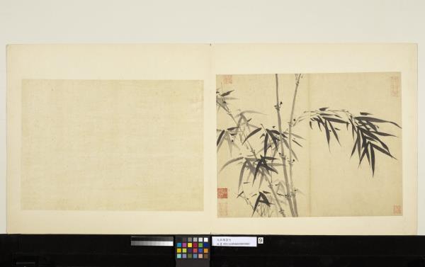 元吳鎮墨竹　冊　墨竹（九）