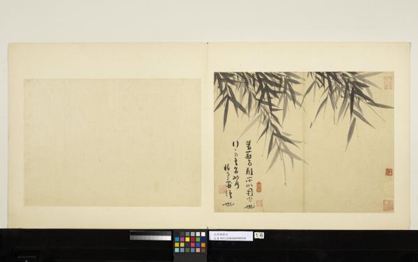 元吳鎮墨竹　冊　墨竹（十六）