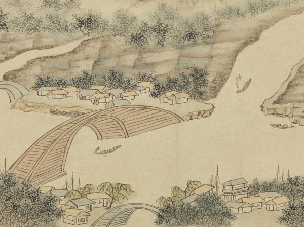 明錢穀白嶽遊圖　冊　葑門